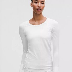 lululemon athletica swiftly tech  White Long Sleeve Tee size 8